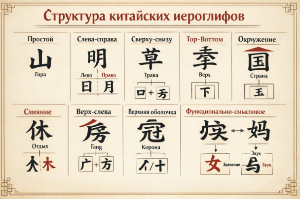 структура китайских иероглифов