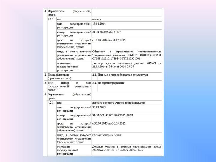 Законодательство о строительстве. Реестр недвижимости