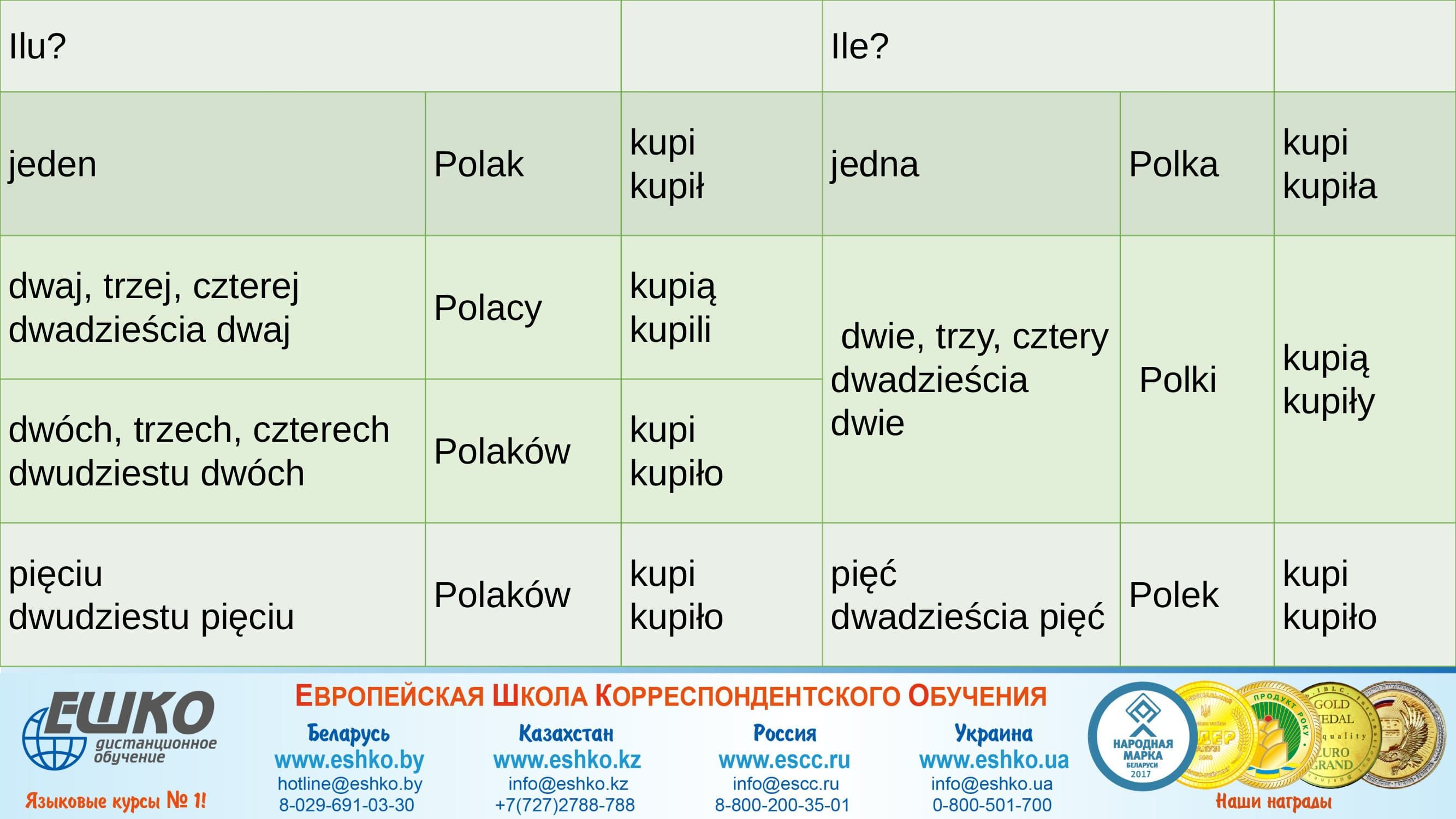 Liczebnik też się liczy – С числительным нужно считаться!