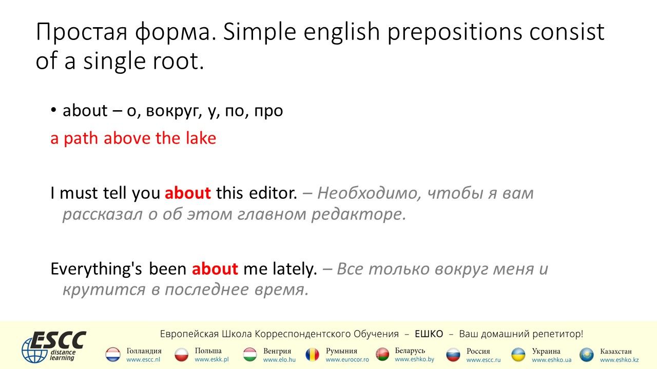 Английские предлоги в детальном рассмотрении