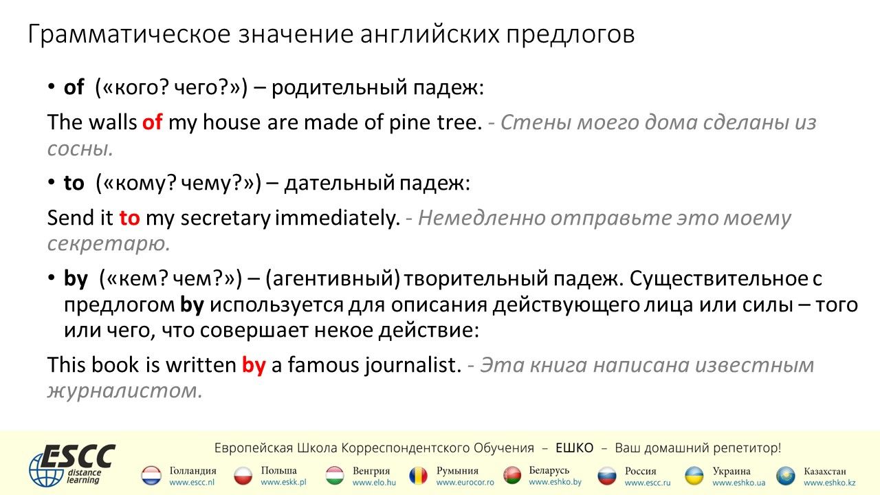 Английские предлоги в детальном рассмотрении