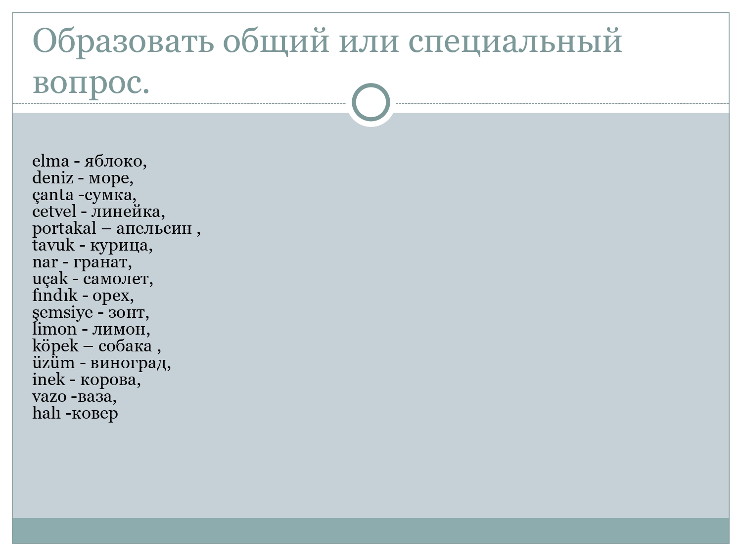 Турецкий для начинающих: Указательные местоимения и виды вопросительных предложений